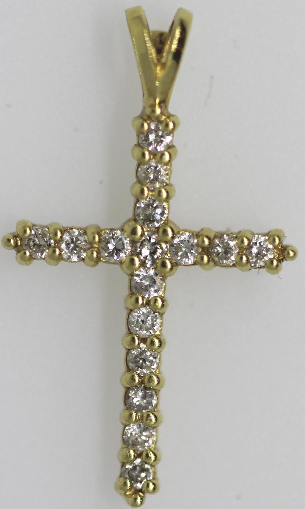 Cross in 18ct Gold adorned ... image