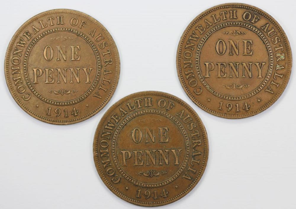 Australia. 1914 Pennies, al... image