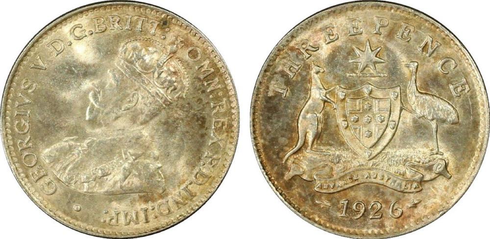 Australia. 1926 Threepence,... image