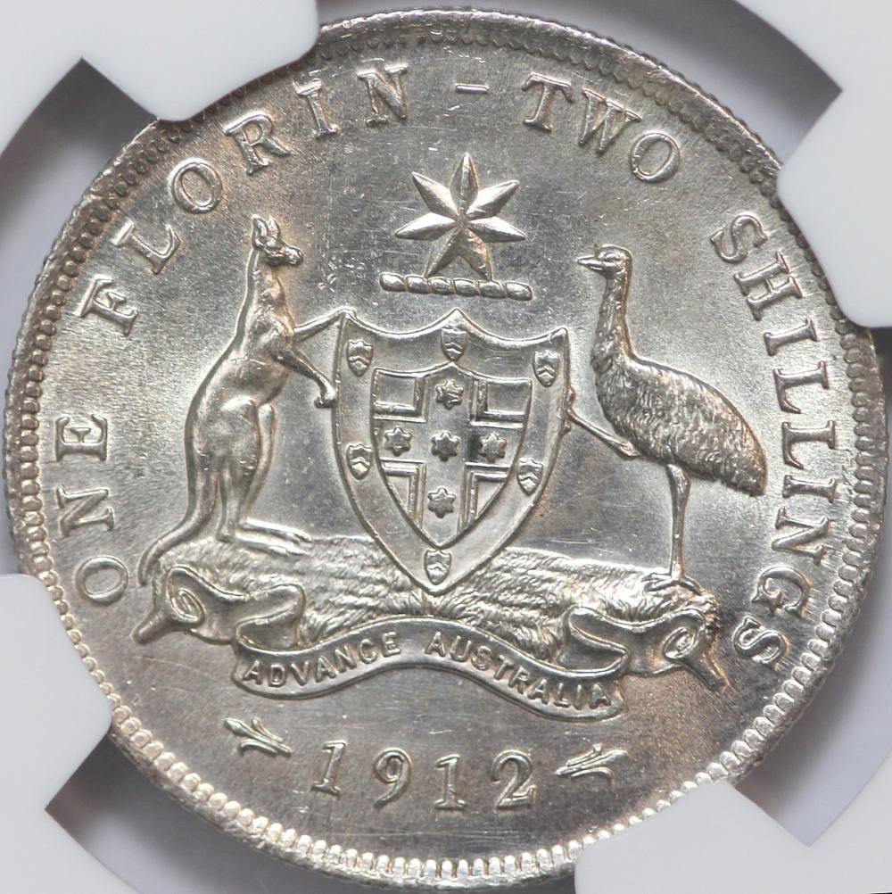 Australia. 1912 Florin, NGC... image