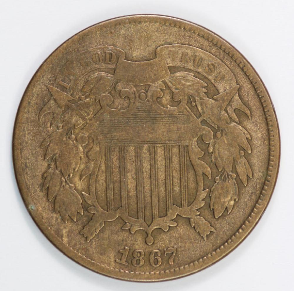 USA. 1867 Two Cent, about V... image