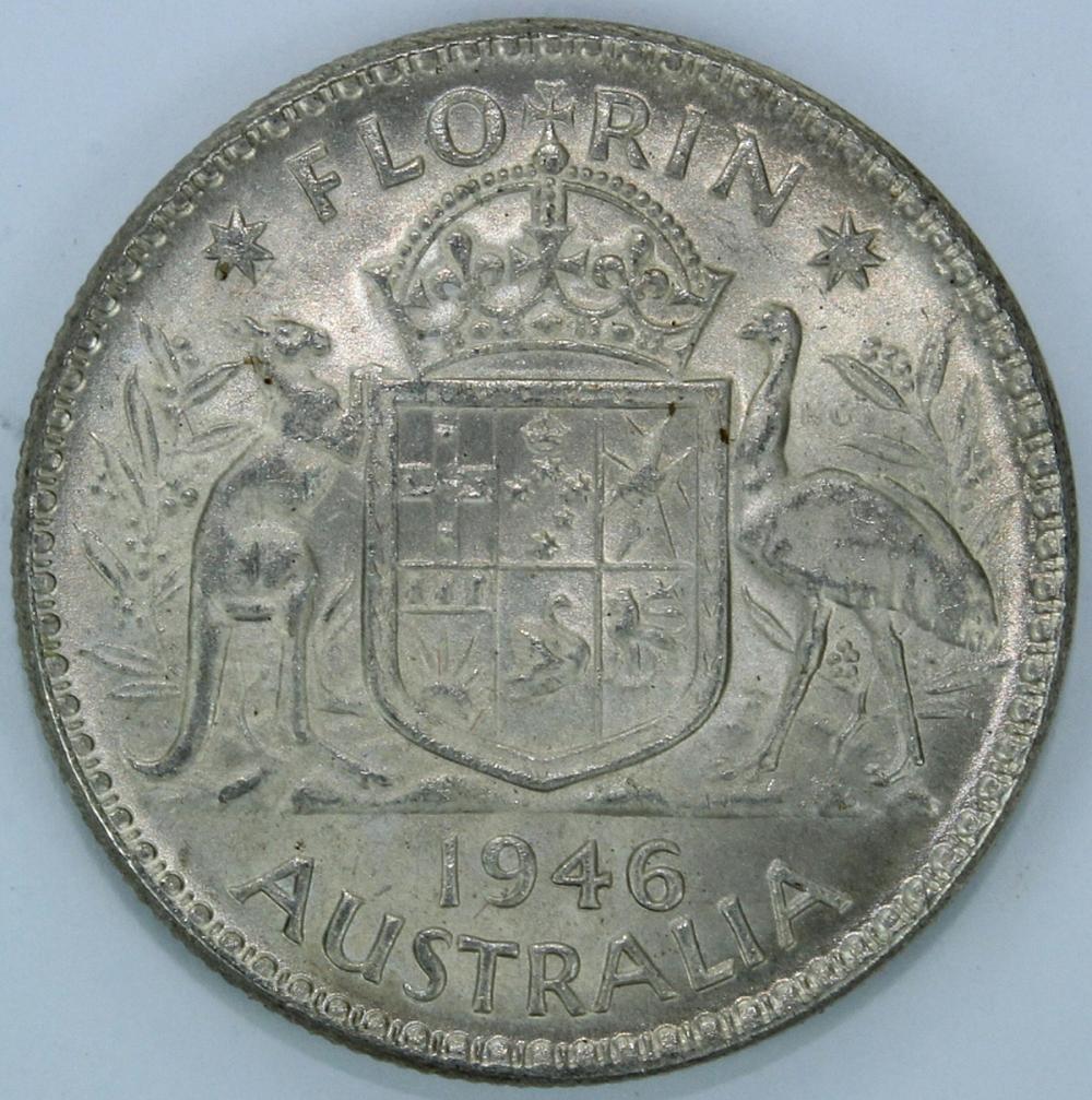 Australia 1946 Florin, near... image