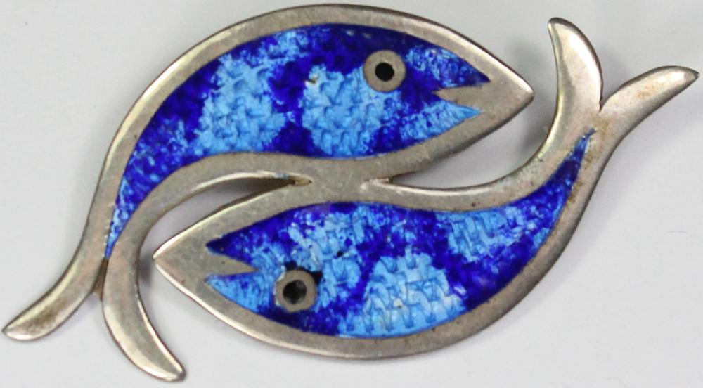 Enamelled Brooch in Sterlin... image