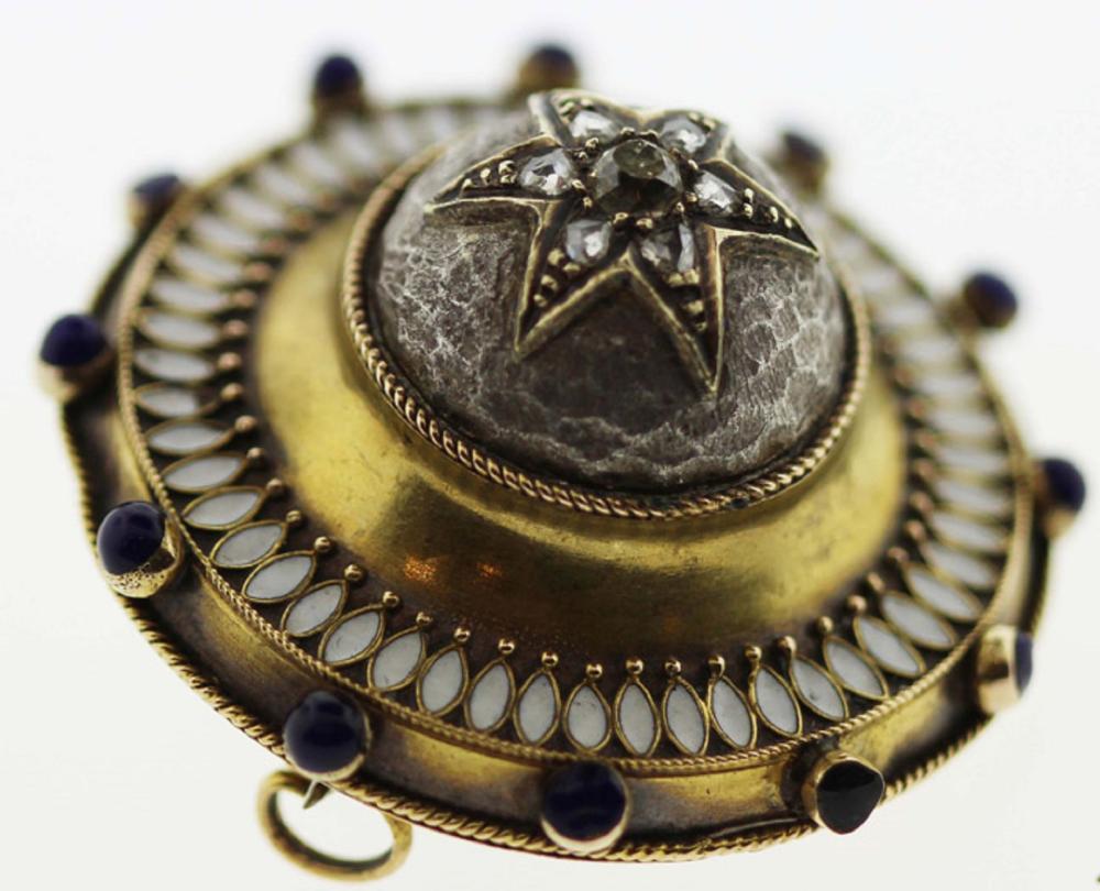 Antique Mourning Brooch com... image