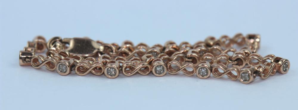 9ct Rose Gold Bracelet inte... image