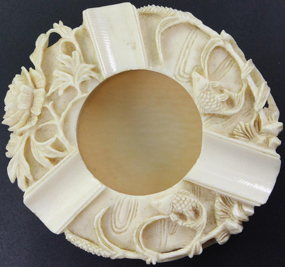 Antique Ivory Ashtray with ... image