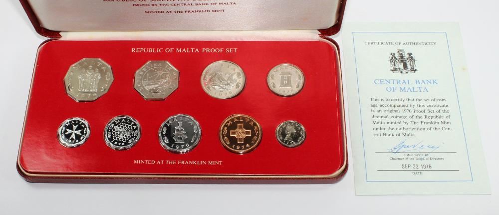 Malta 1976 Proof set, FDC (... image