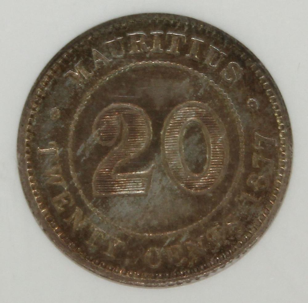 Mauritius 1877 H 20 Cent, N... image