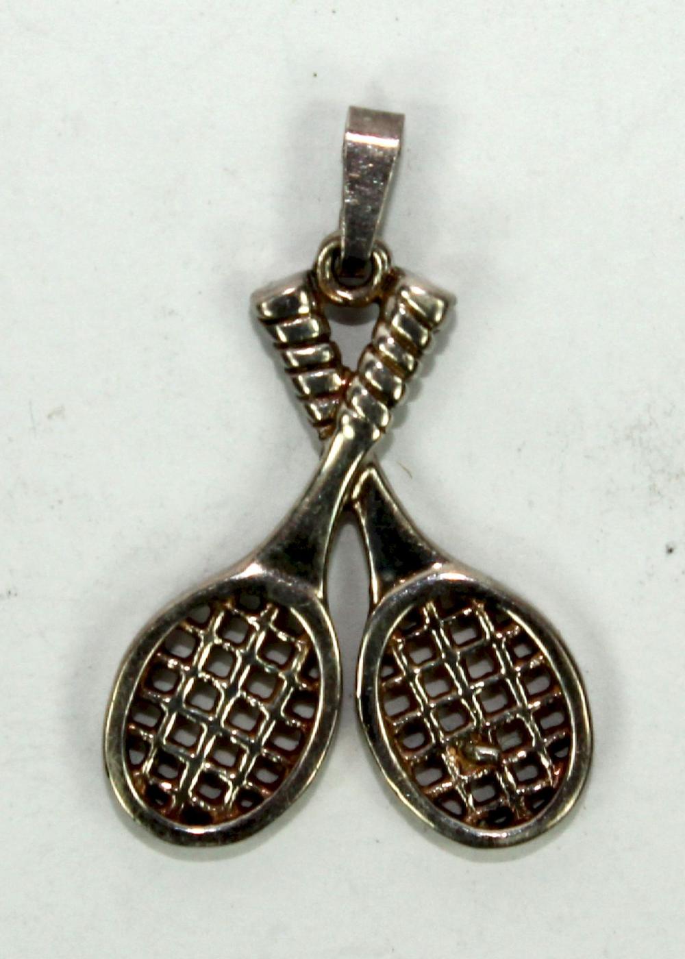 Crossed Tennis Racket Charm... image