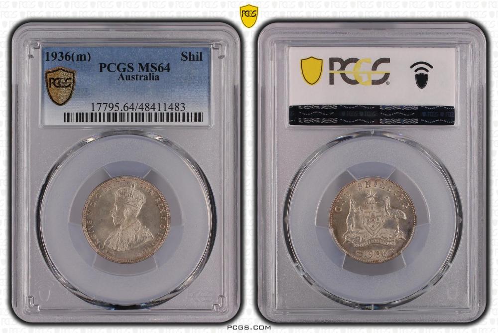 Australia 1936 Shilling, PCGS MS64