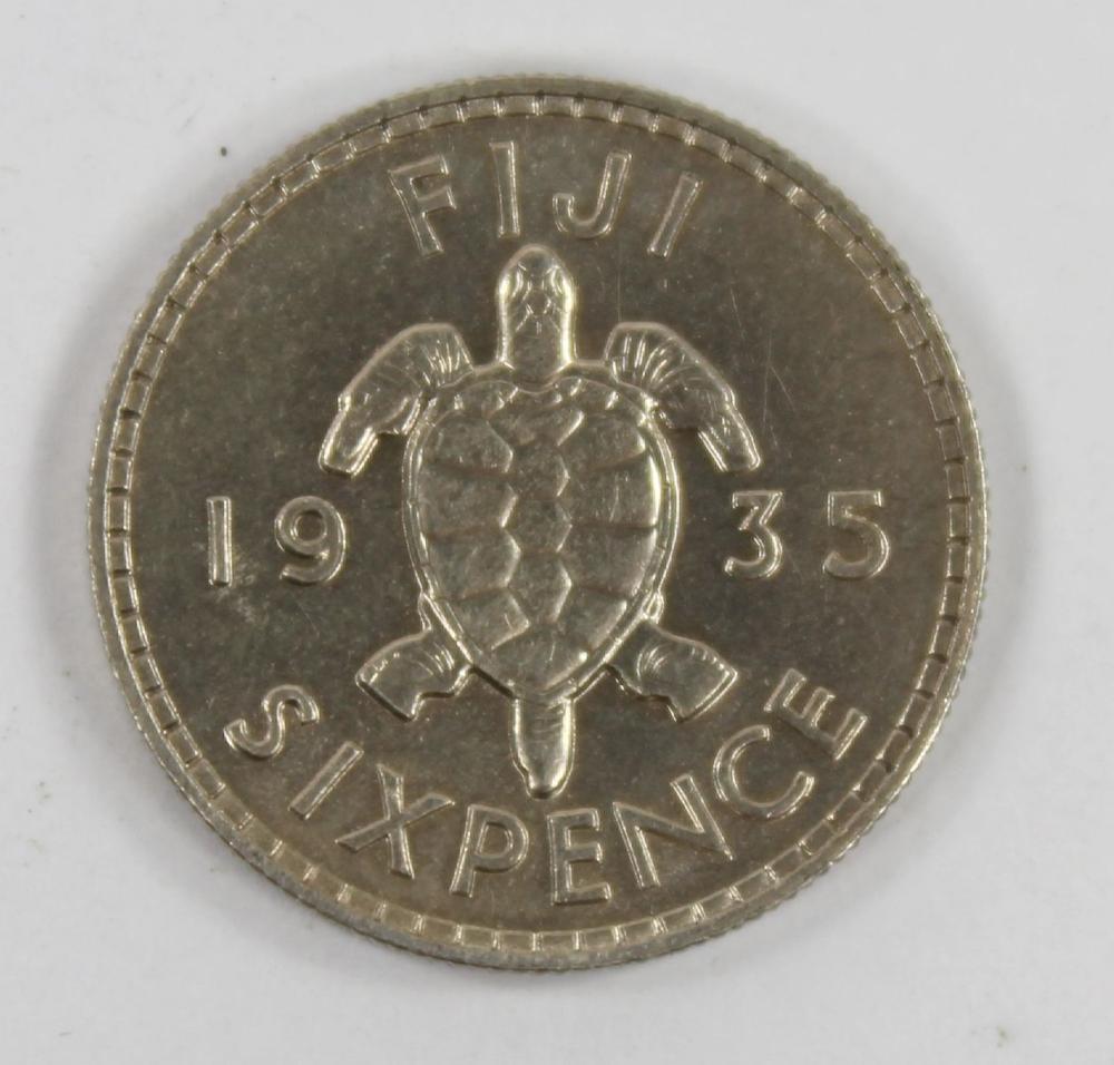 Fiji 1935 Sixpence, Choice ... image