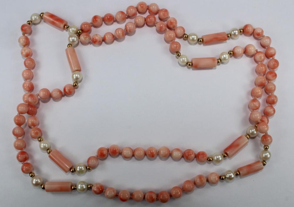 Vintage Pink Coral & Pearl ... image