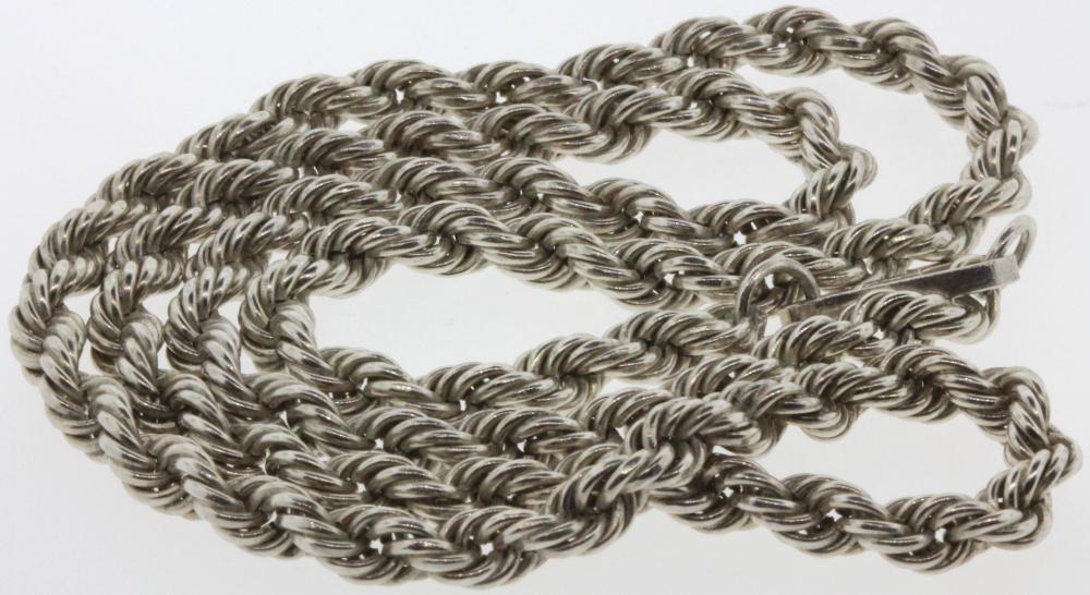 Heavy European Silver Necklace image