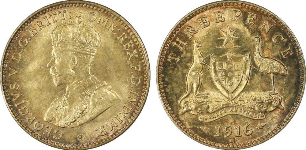 Australia. 1916 Threepence,... image