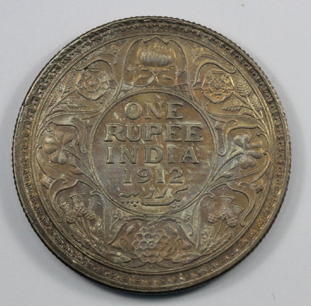 India. 1912 (B) Silver Rupe... image