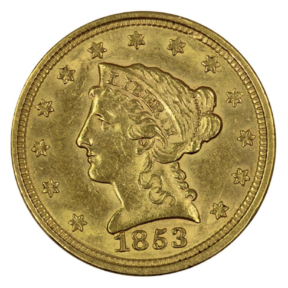 USA. 1853 Gold 2-1/2 Dollar... image