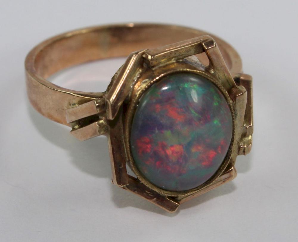 Opal Triplet Ring in 9ct Ye... image