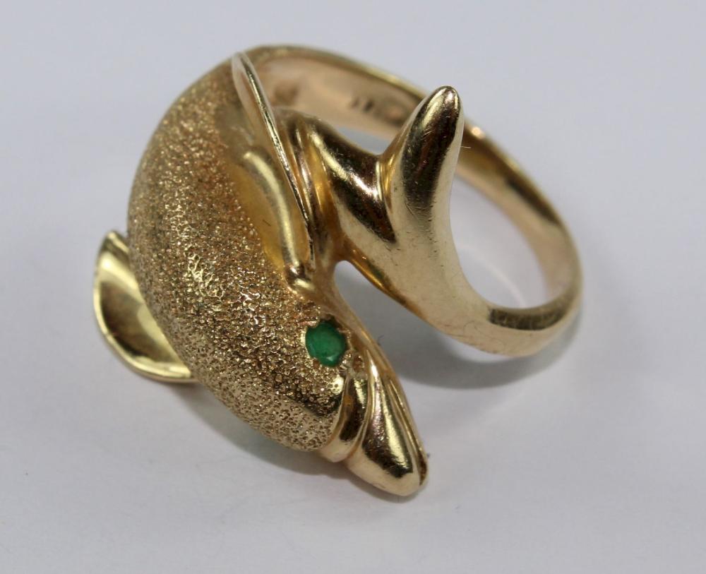 Dolphin Ring in 14ct Yellow... image