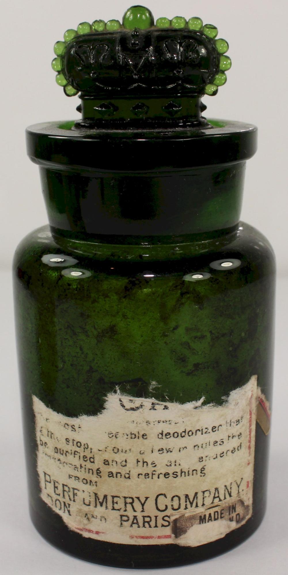 Antique Green Glass Perfume... image