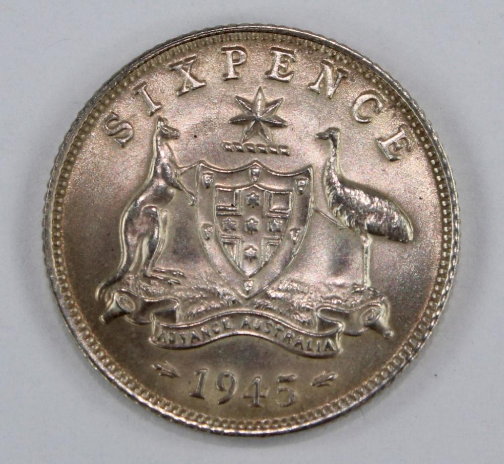 Australia 1945 Sixpence, ne... image