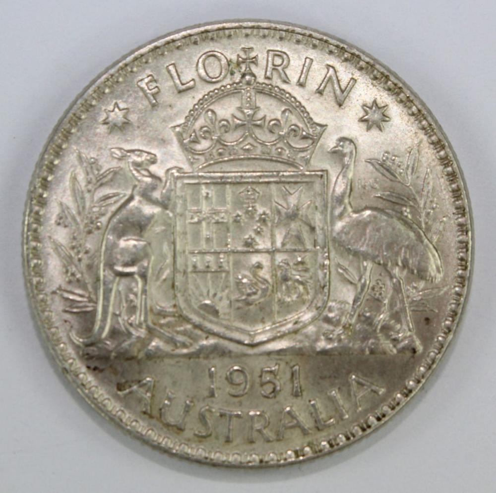 Australia 1951 Florin, Unci... image