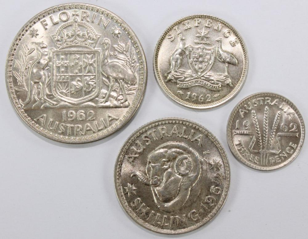 Australia 1962 Silver 3d, 6... image