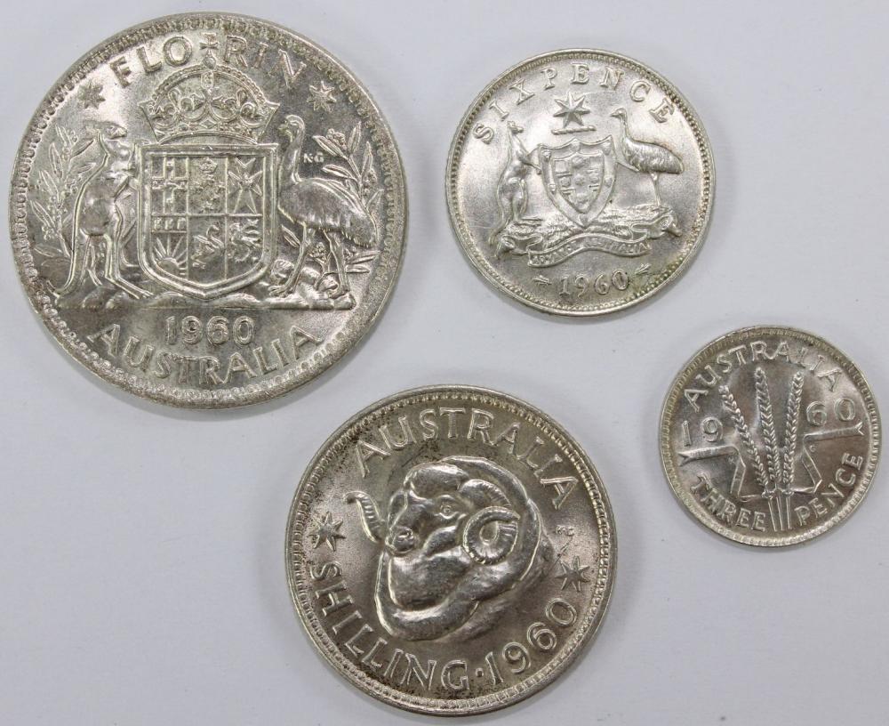 Australia 1960 Silver 3d, 6... image