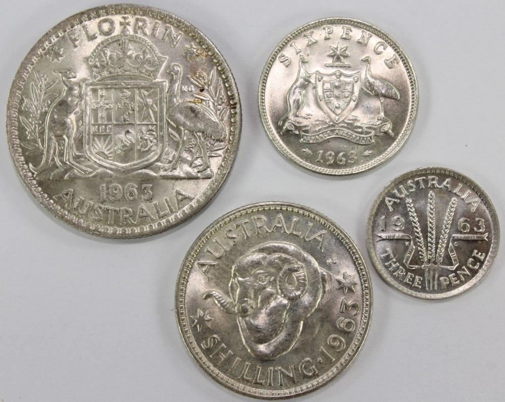 Australia 1963 Silver 3d, 6... image