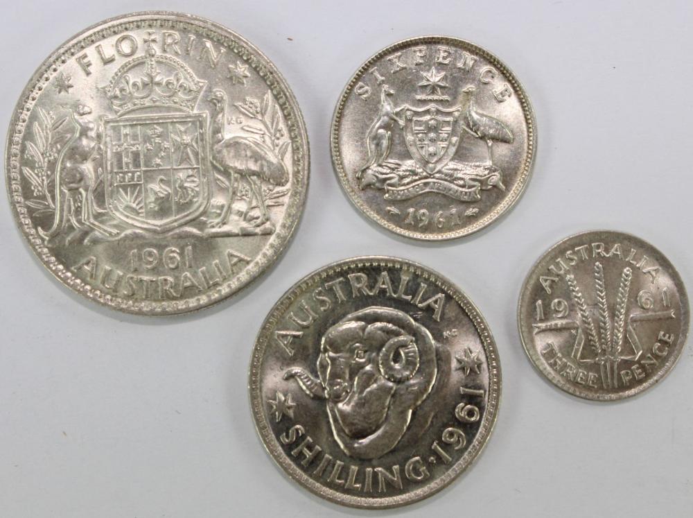 Australia 1961 Silver 3d, 6... image