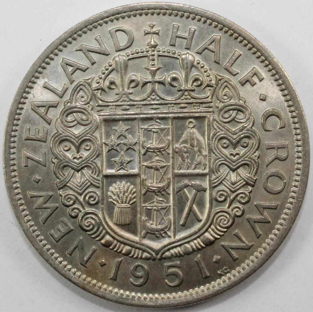 New Zealand 1951 Half Crown... image