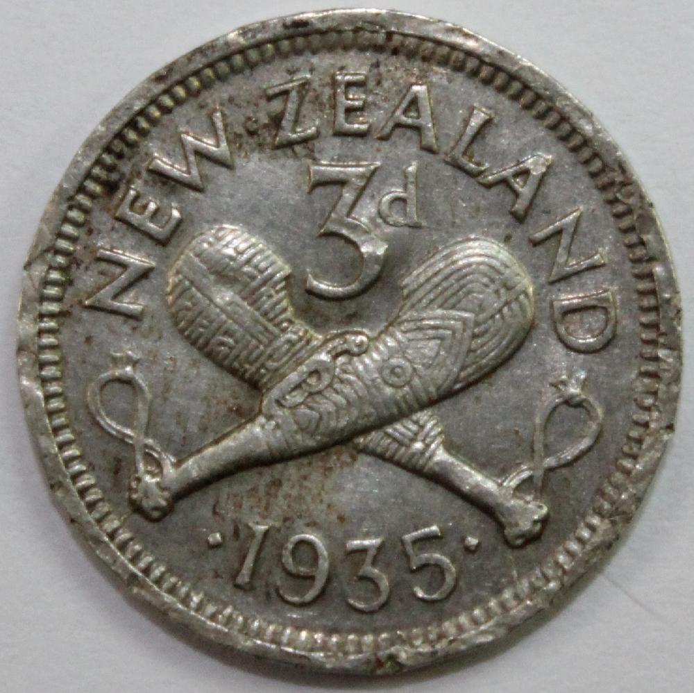 New Zealand 1935 Threepence... image