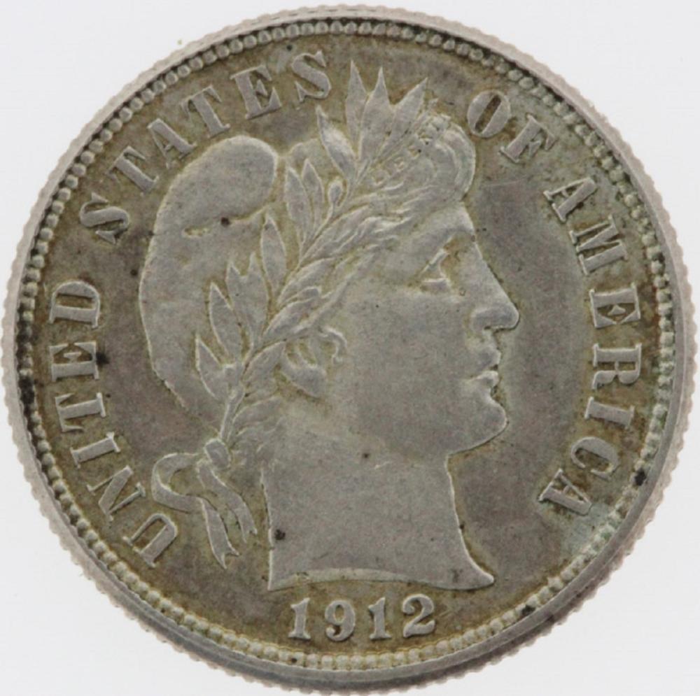 U.S.A. 1912 S Dime, lightly... image