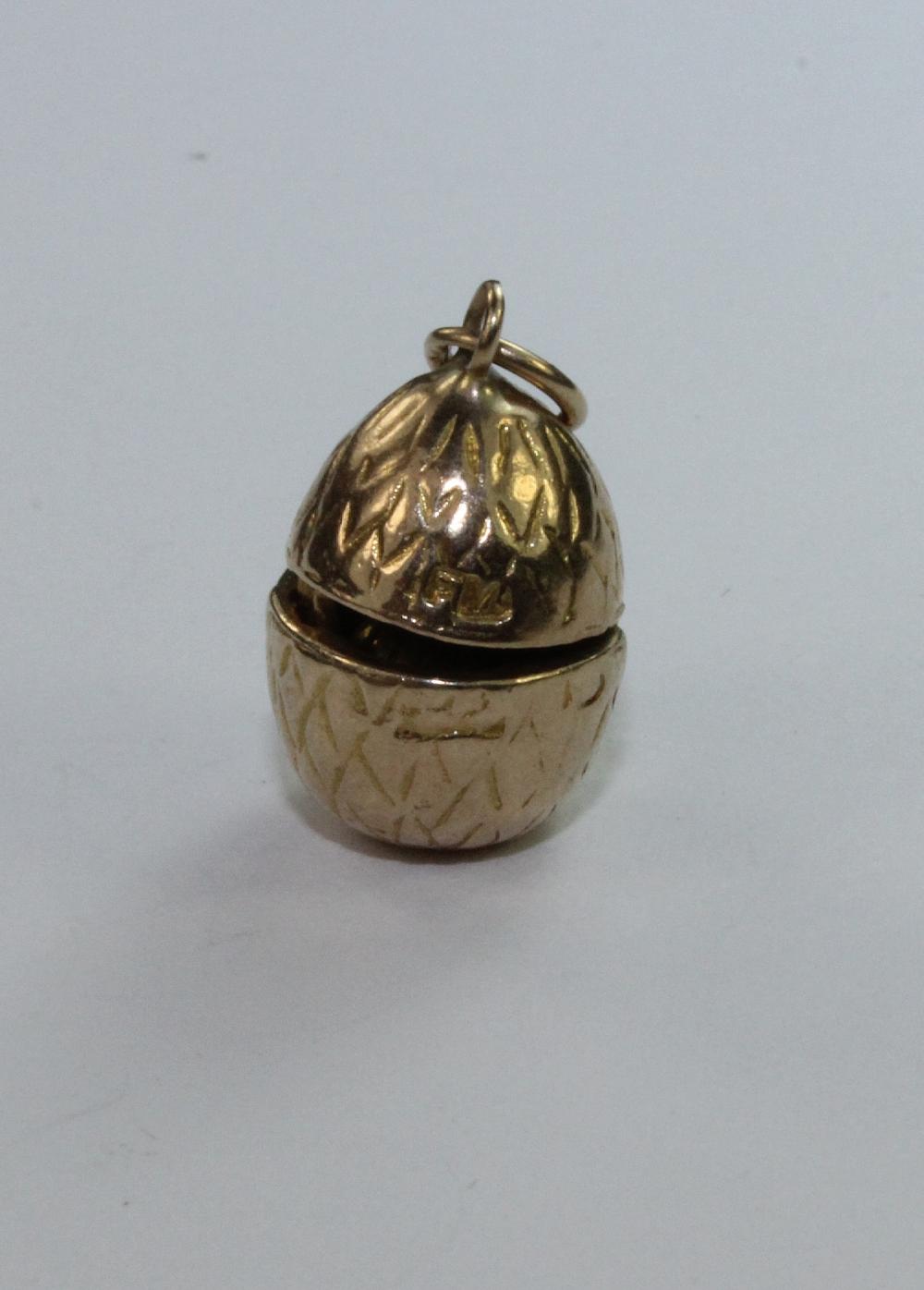 Egg Charm in 9ct Yellow Gold image