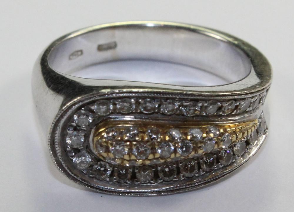 Italian Diamond Ring in Pla... image