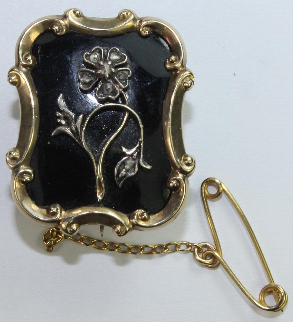 Antique enamelled Mourning ... image