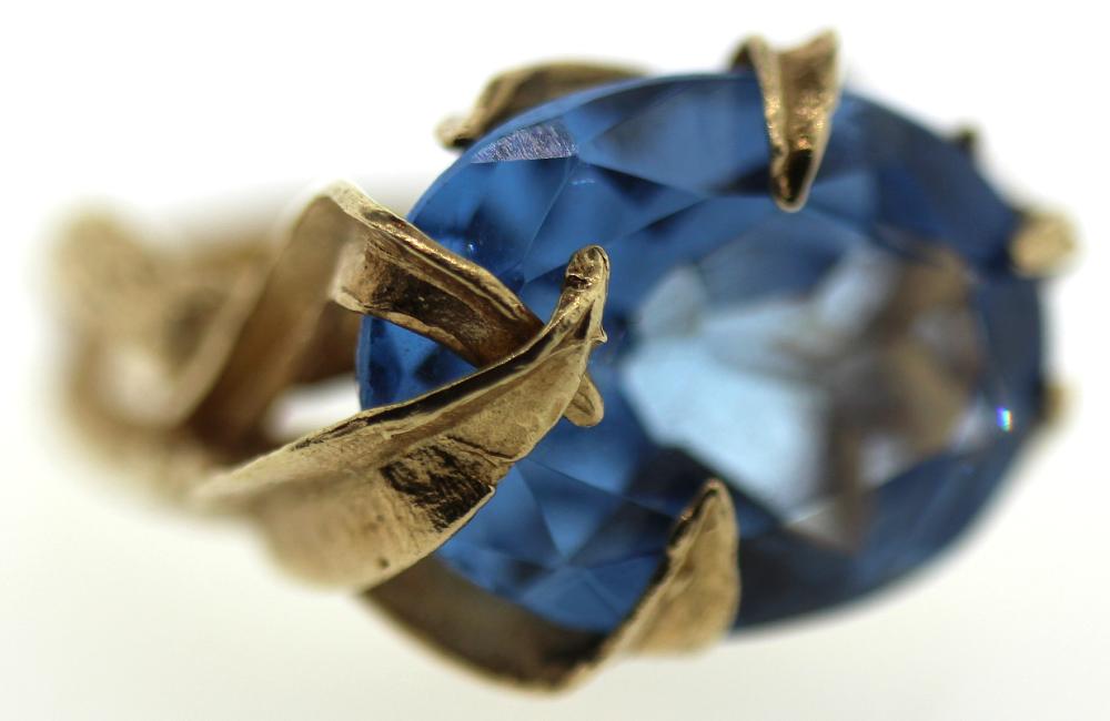 Swiss Blue Topaz Ring in 9c... image