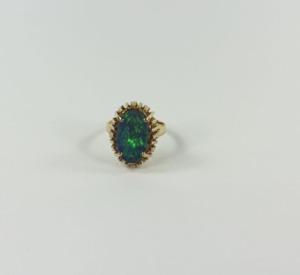 Black Opal Doublet Ring in ... image