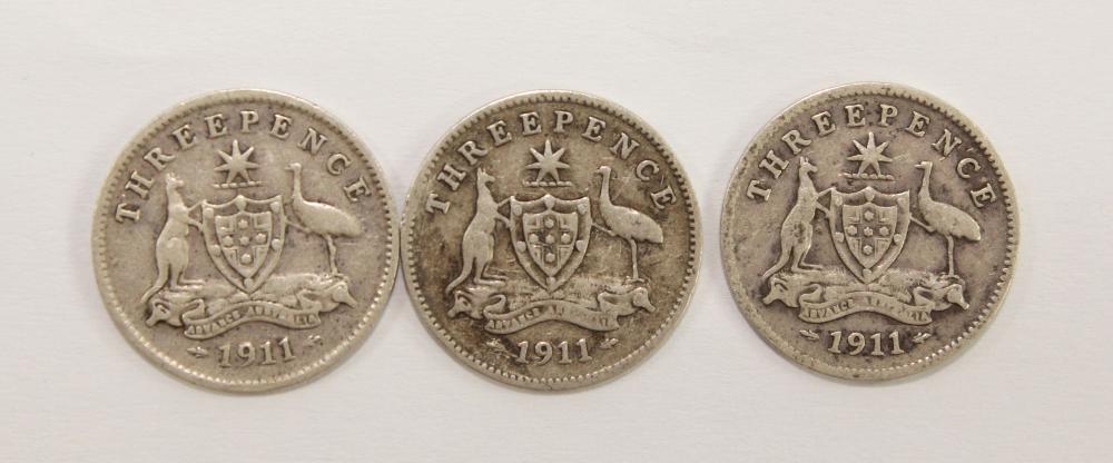 Australia 1911 Threepence, ... image