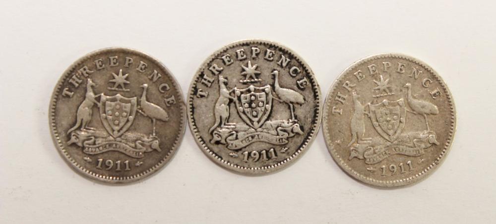 Australia 1911 Threepence, ... image