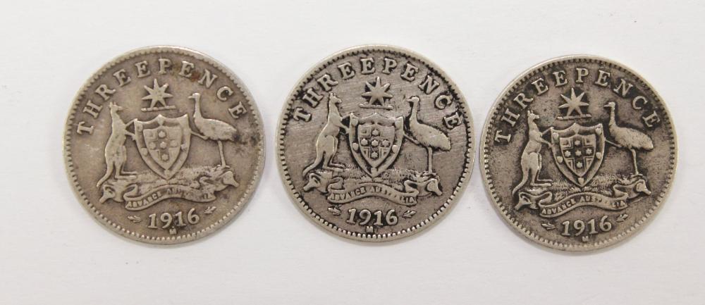 Australia 1916 M Threepence... image