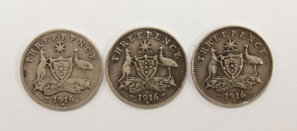 Australia 1916 M Threepence... image