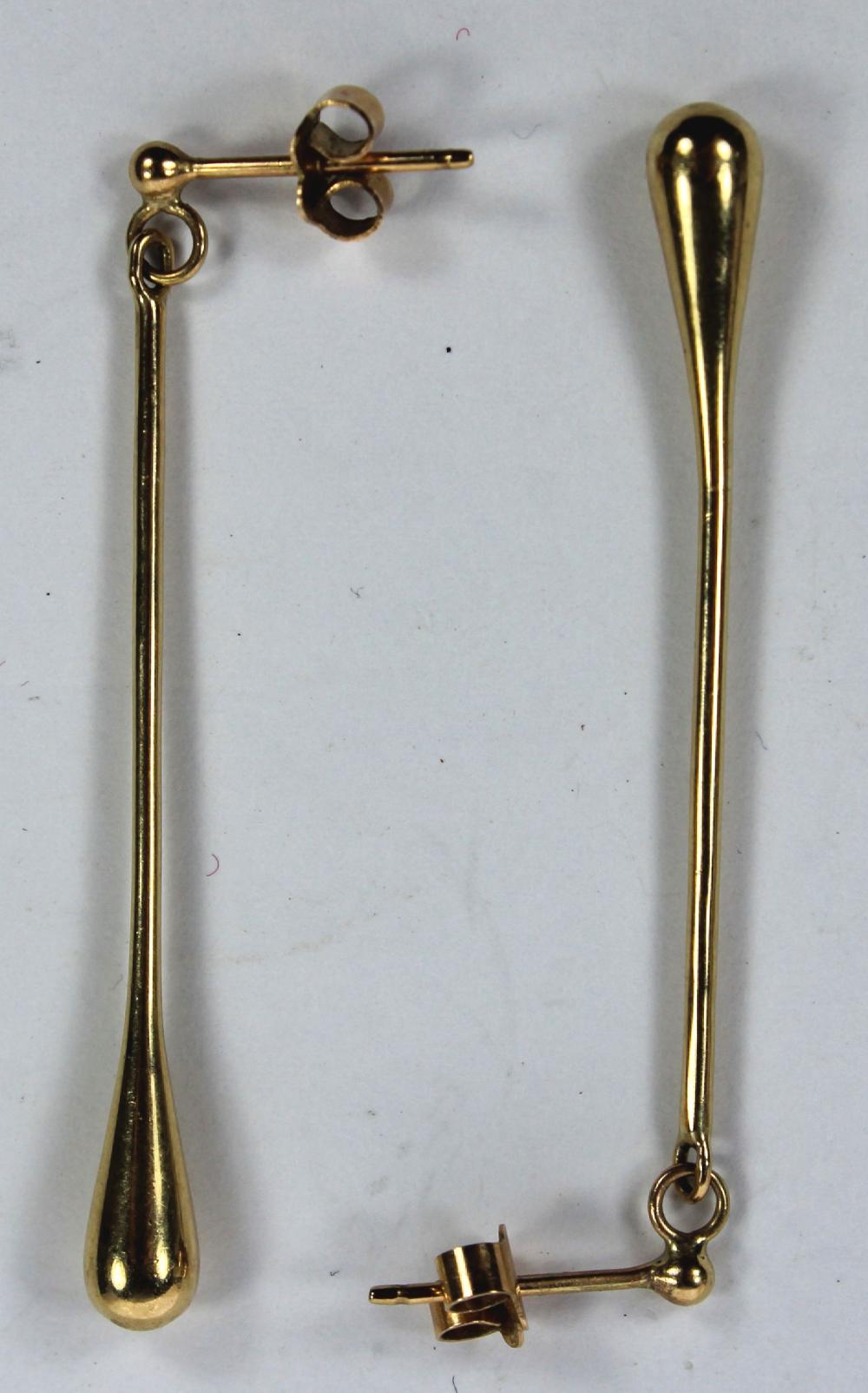 Long Drop Earrings in 9ct Y... image