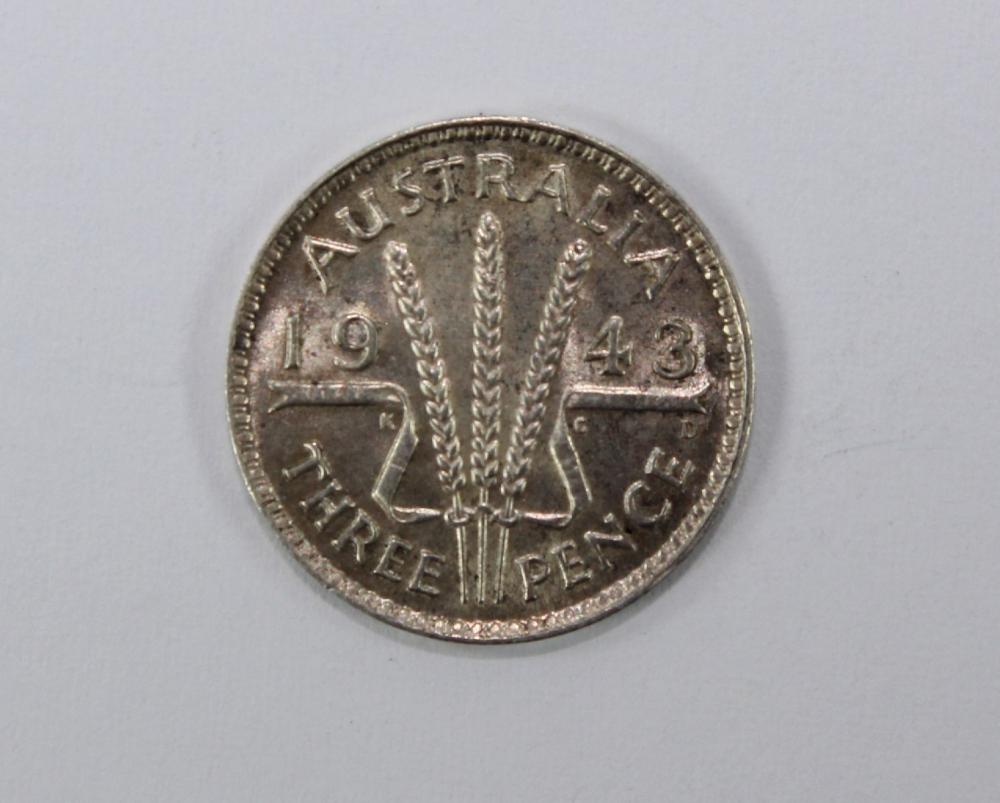 Australia 1943 D Threepence... image