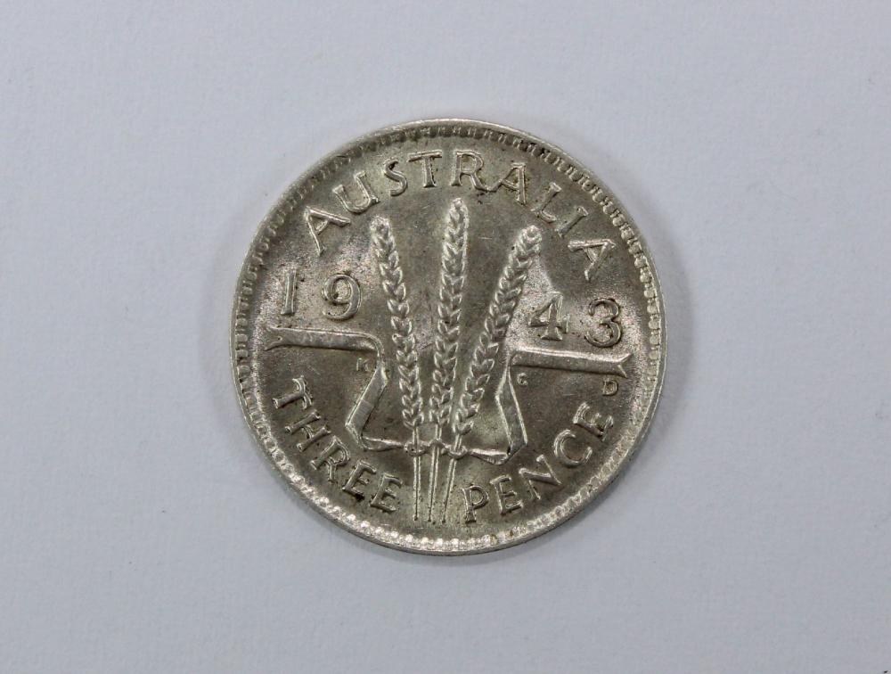 Australia 1943 D Threepence... image