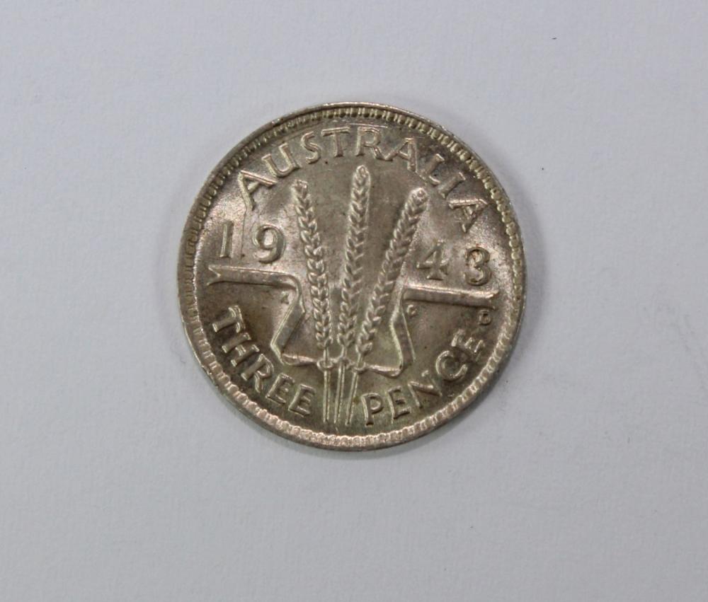 Australia 1943 D Threepence... image