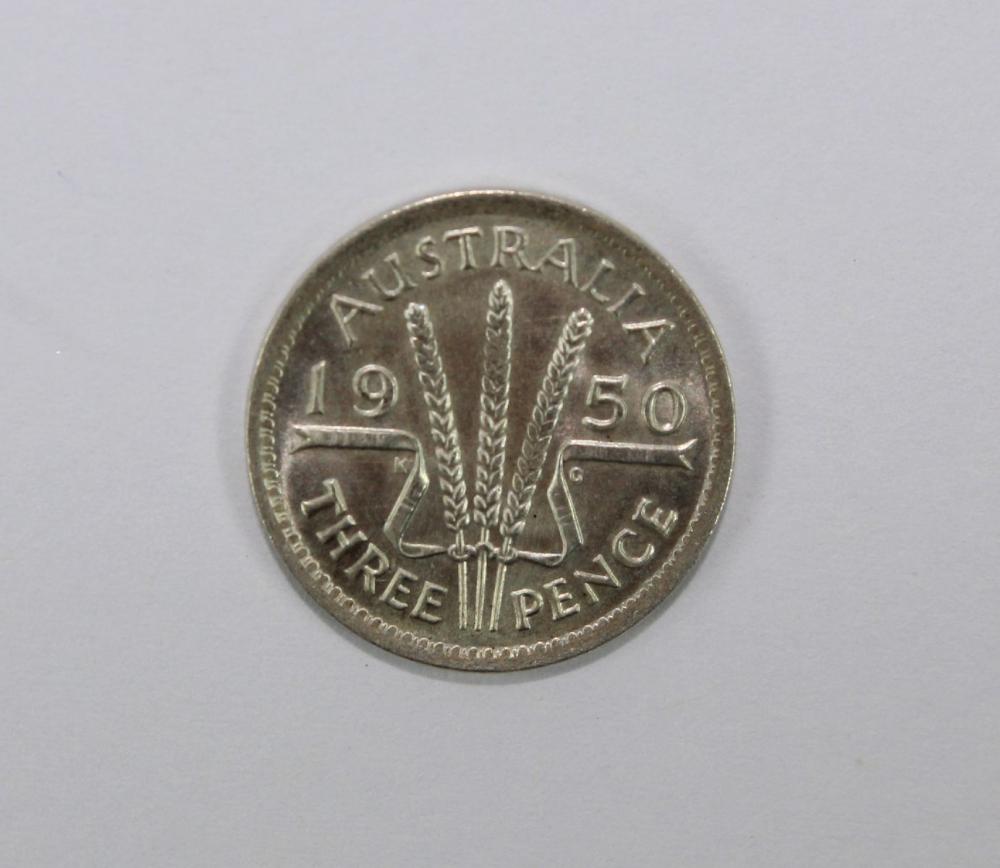 Australia 1950 Threepence, ... image