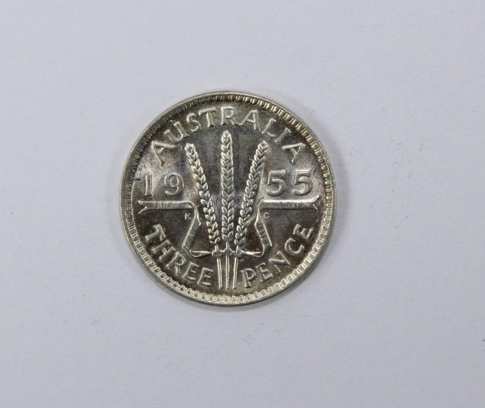 Australia 1955 Threepence, ... image