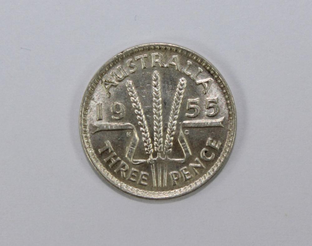 Australia 1955 Threepence, ... image