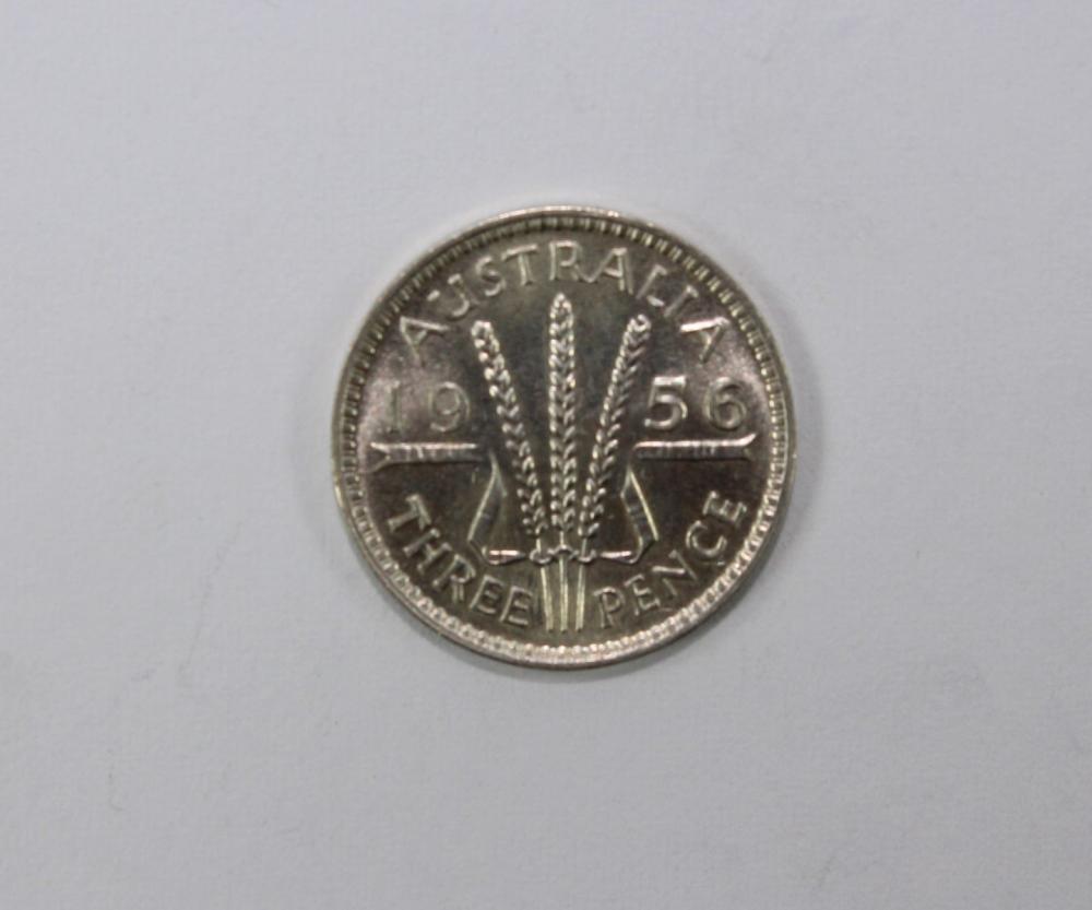 Australia 1956 Threepence, ... image