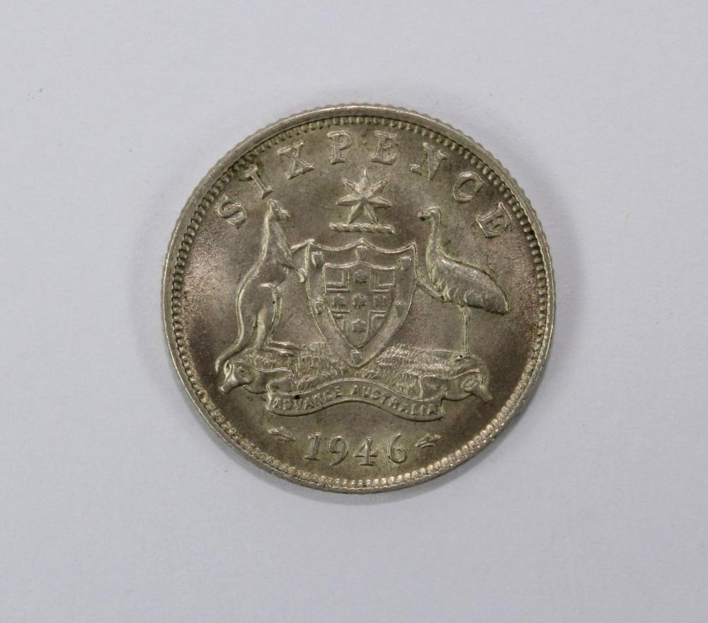 Australia 1946 Sixpence, ne... image